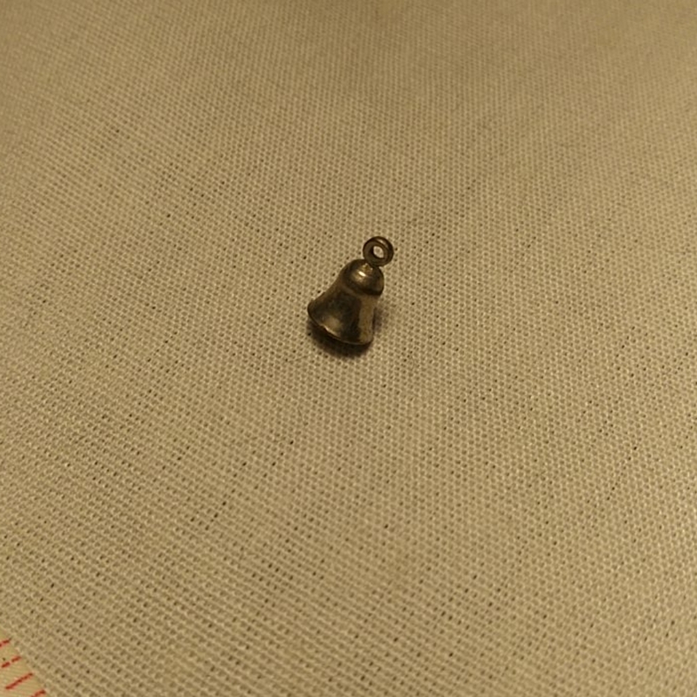 Tiny Little Bell Charm Silver Tone